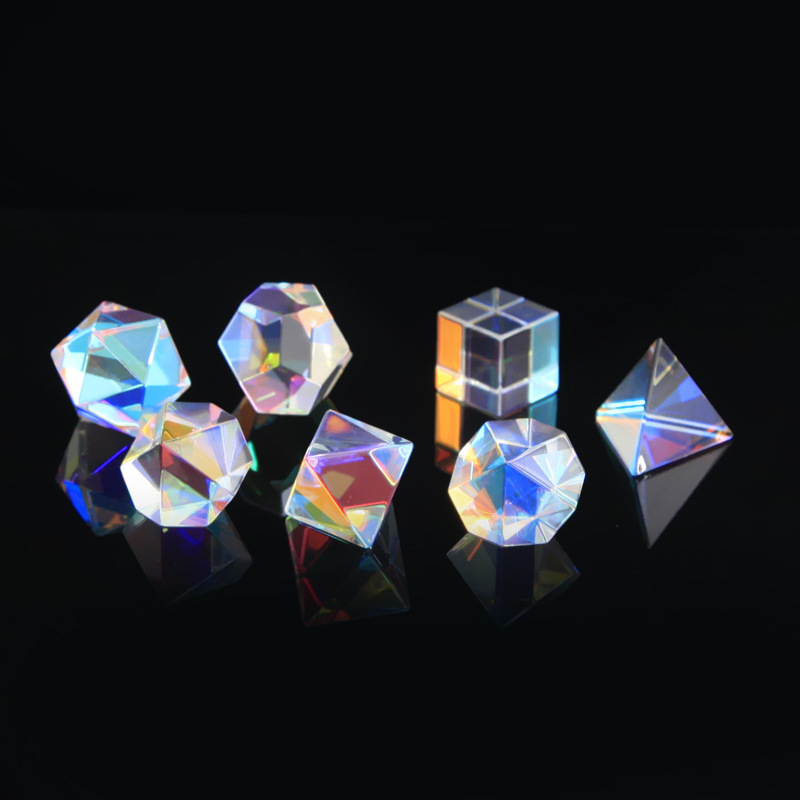 晶亮光电 厂家定制光学玻璃立方体分光三棱镜 光之立方合色棱镜