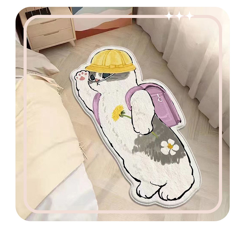 床边毯,儿童房地毯,仿羊绒地毯,卡通地毯