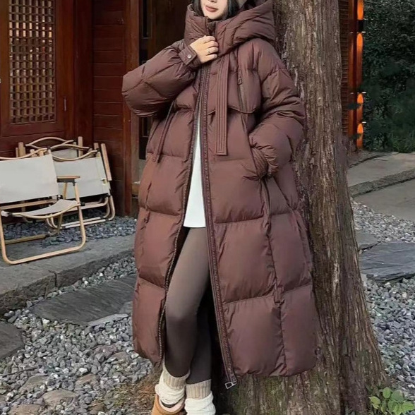 白鸭绒女轻奢新国标保暖连帽过膝长款时尚冬季加厚女款8892|undefined
