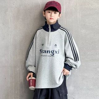 儿童装男童秋装宽松卫衣2026新款春秋款中大童帅气秋季男孩上衣潮