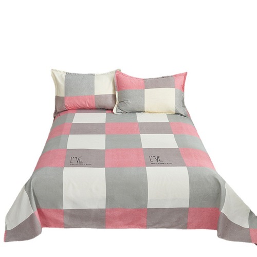 Three-piece bedding set [sheet + pillowcase] three-piece bed sheet set with twill brushed texture in multiple specifications.