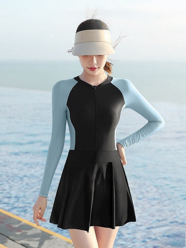 Ladies' Conservative One-Piece Bathing Suit for Spas - Summer New Arrival, Flat Hip, Belly Covering, Slimming, Gym and Swimming Pool Sports Suit