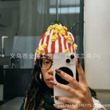 TK���₀�Ԍ��ñ�y�¿�Crochet Popcorn Hat�hᘱ��׻����^ñ��