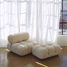 模块组合沙发布艺马里奥沙发小户型客厅组合沙发奶油风方块沙发
