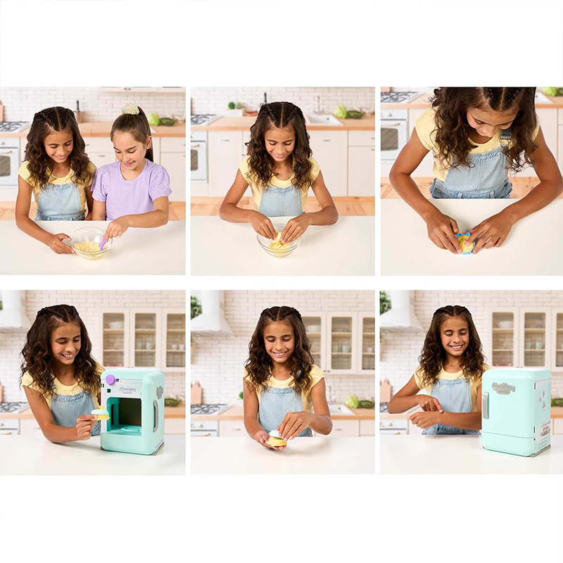 무스 귀여운 재미있는 창조 워크샵 냉장고 세트 귀여운 전기 시뮬레이션 소녀 놀이 집 장난감