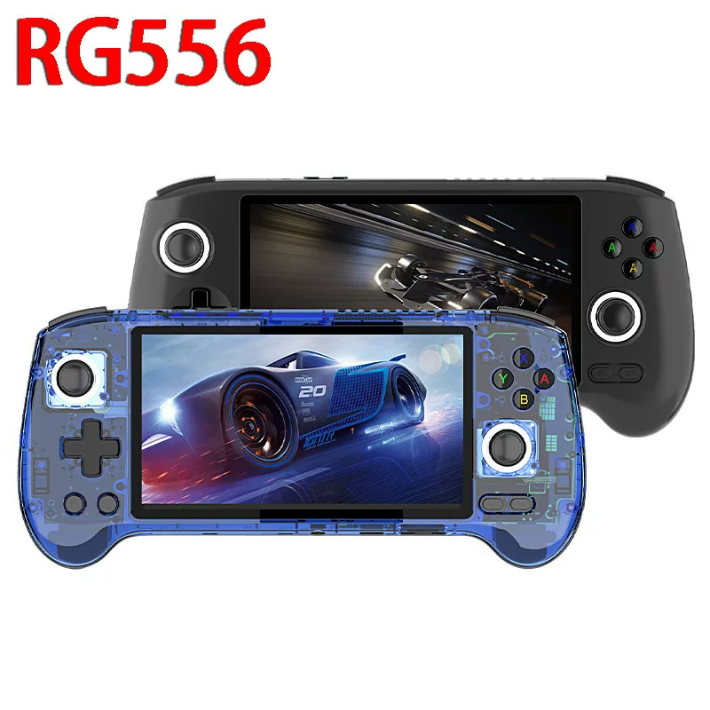 RG556 handheld game console 5.48-inch OLED high-definition touch screen dual-grip design Android system PS1 handheld console