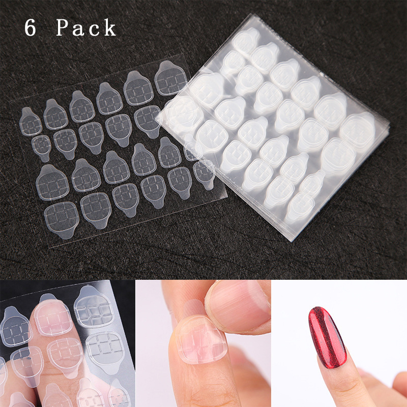 6 pieces of double-sided wear nail nail nail nail patch Jelly Glue wholesale nail nail patch wear nail nail nail patch