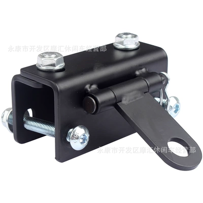 Snowmobile Bumper Hook Adjustable Heavy Duty Snow Sled Trailer Towing Steel Hook Kit (Motorcycle frame)