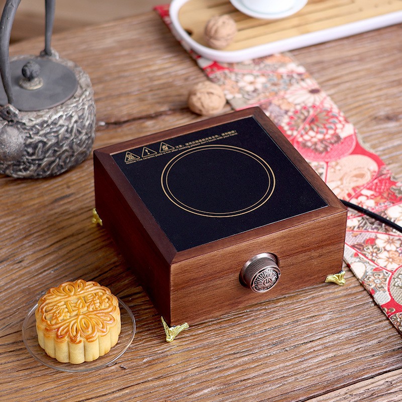 Walnut Electric Ceramic Stove Tea Stove Tea Maker Solid Wood Intelligent Water Boiling Tea Kettle Steaming Tea Health Pot Tea Stove