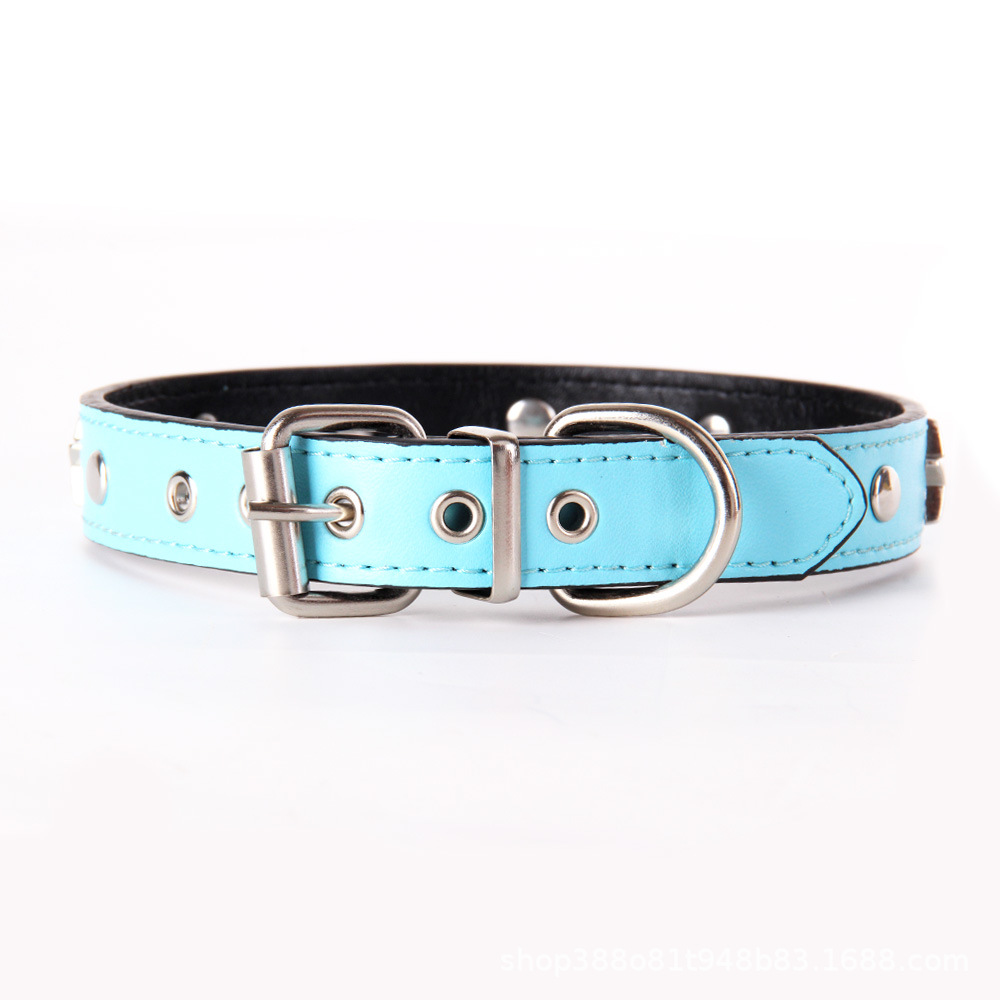 Simple Style Pu Leather Solid Color Pet Collar display picture 2