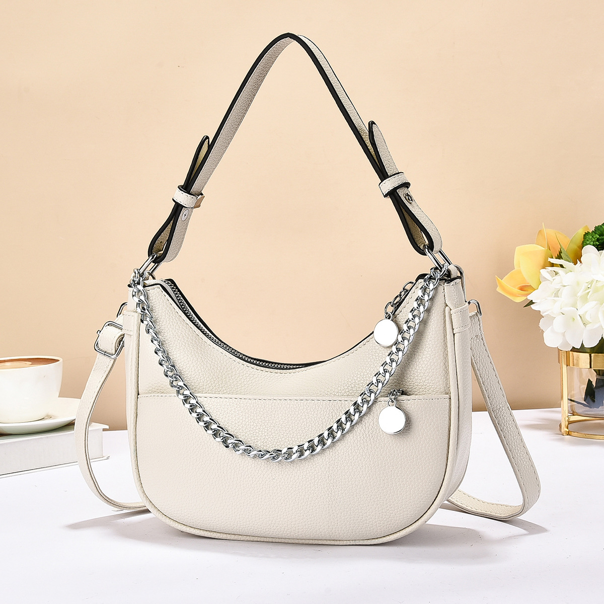 Bolso de hombro de bollo de verano 2025, nuevo bolso de mano, bolso de mujer ligero, bolso de hombro casual, bolso de hombro transfronterizo bgas