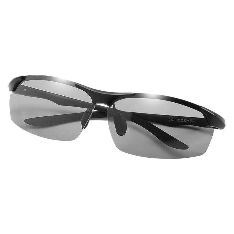 クロスボーダー新しいアルミマグネシウム変色サングラス昼夜偏光ナイトビジョンスポーツサイクリングメガネ卸売 8003