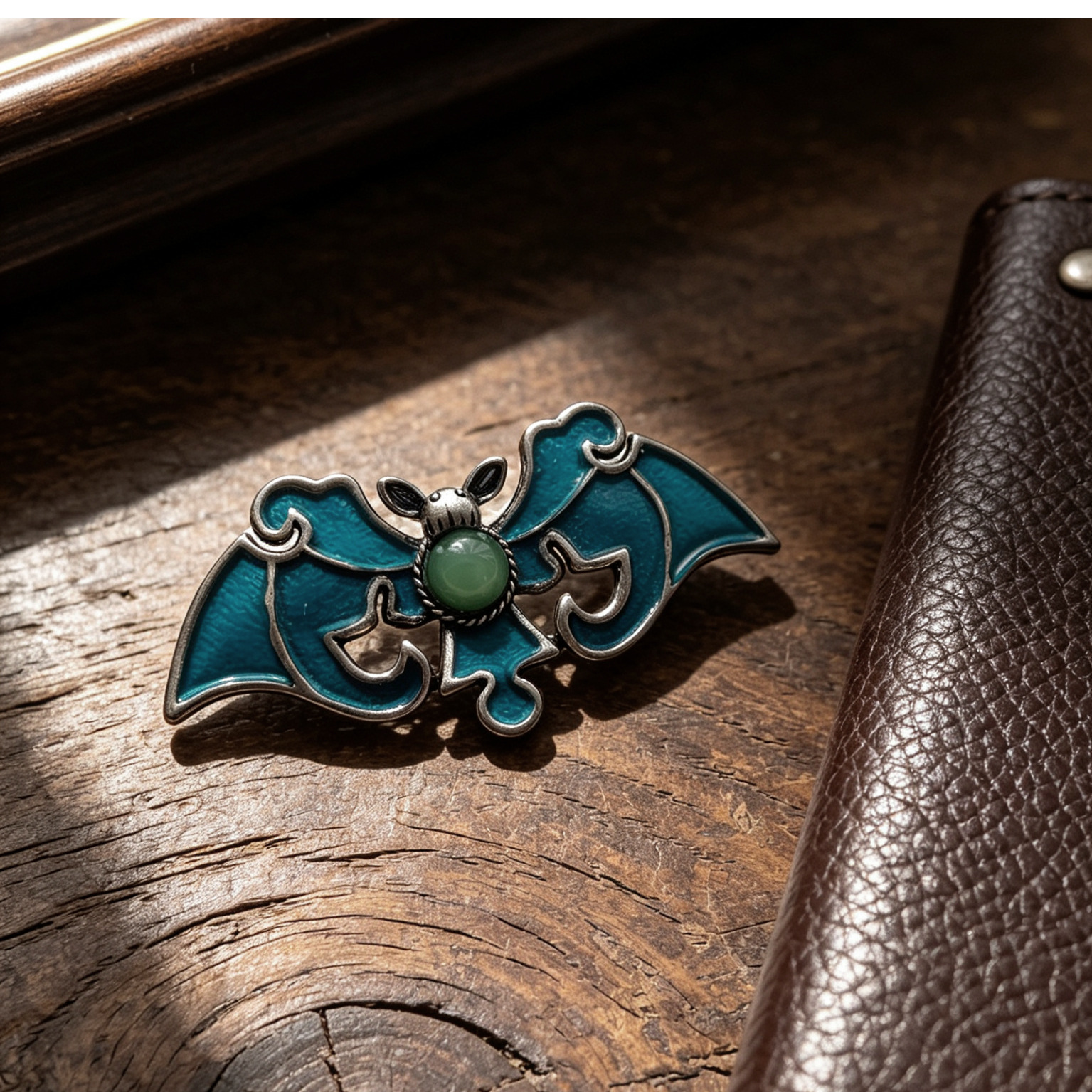 Wholesale Chinese-Style Burnt Blue Bat Brooches with Auspicious Meanings, Enamel Drip Oil Jewelry Accessories, Hanfu Accessories