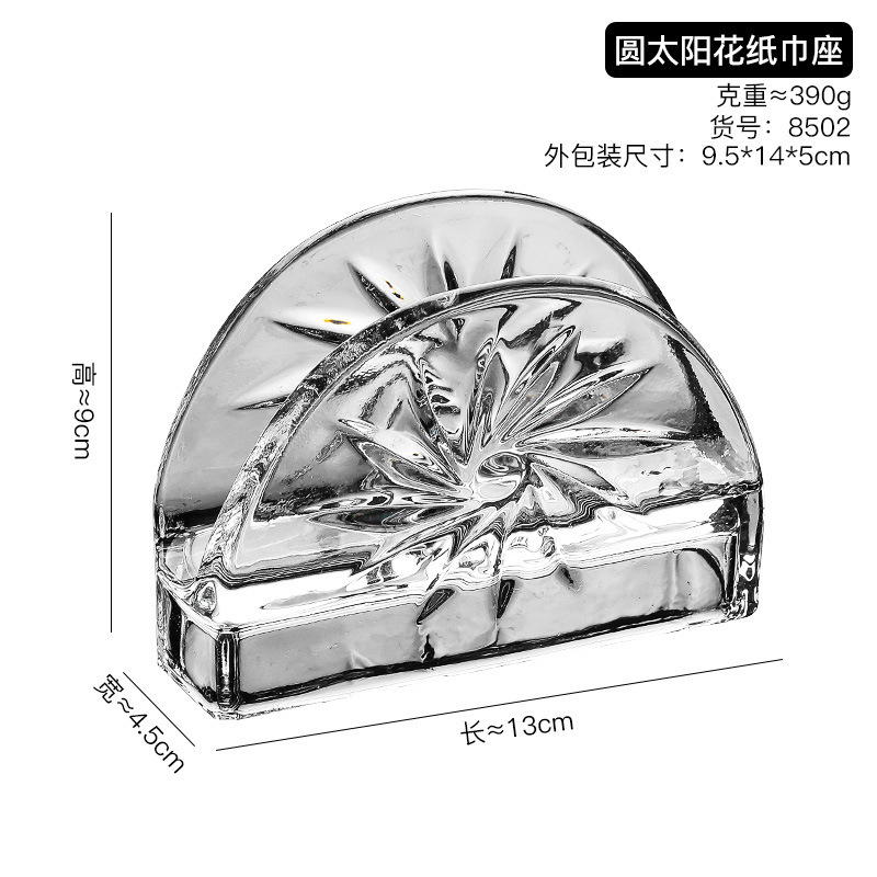国境を越えたヨーロッパ式水晶ガラスティッシュクリップ名刺クリップクリップシンプルな現代ホテルカフェレストランの置物|undefined