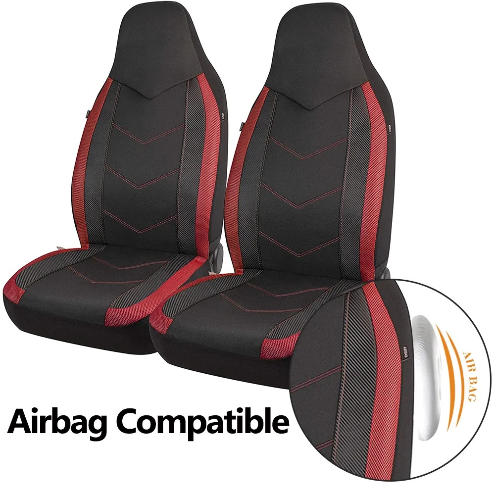 Car Seat Cover 2 Front Seat High Back Hooded Four Seasons Neutral Sandwich Fabric Cross-Border Hot Sale