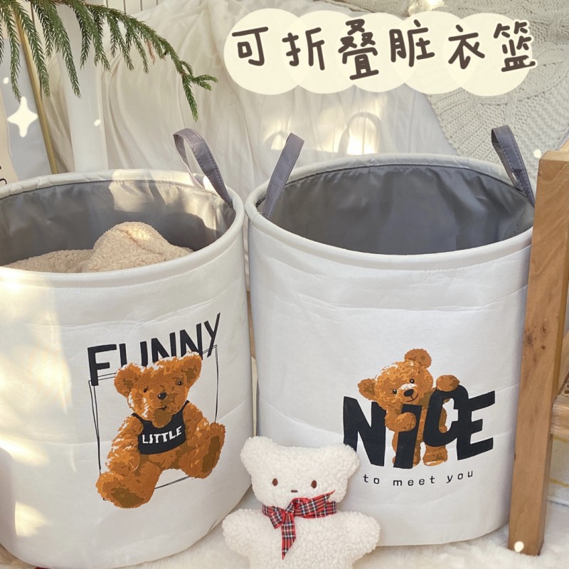 Cesta de almacenamiento de lavandería plegable cesta de la ropa del hogar cesta de la ropa de baño de estilo japonés cesta de la lavandería portátil
