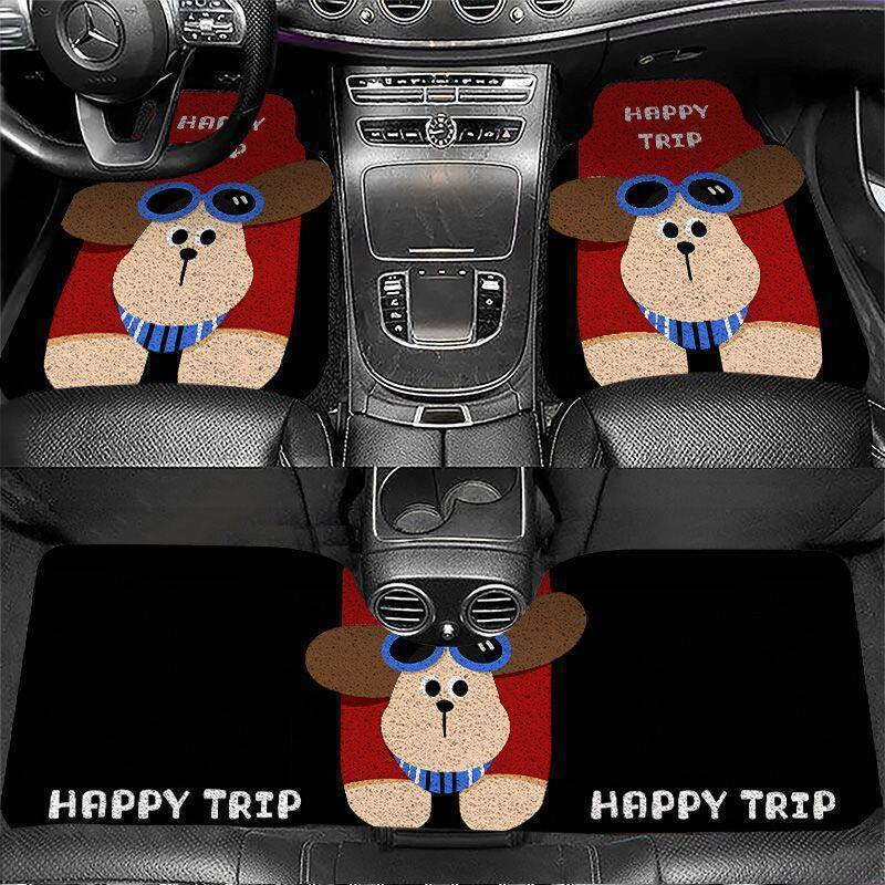 Cartoon-style silk loop car floor mats, universal non-slip and wear-resistant interior decorative mats, can be cut to size, foot mats, Amazon