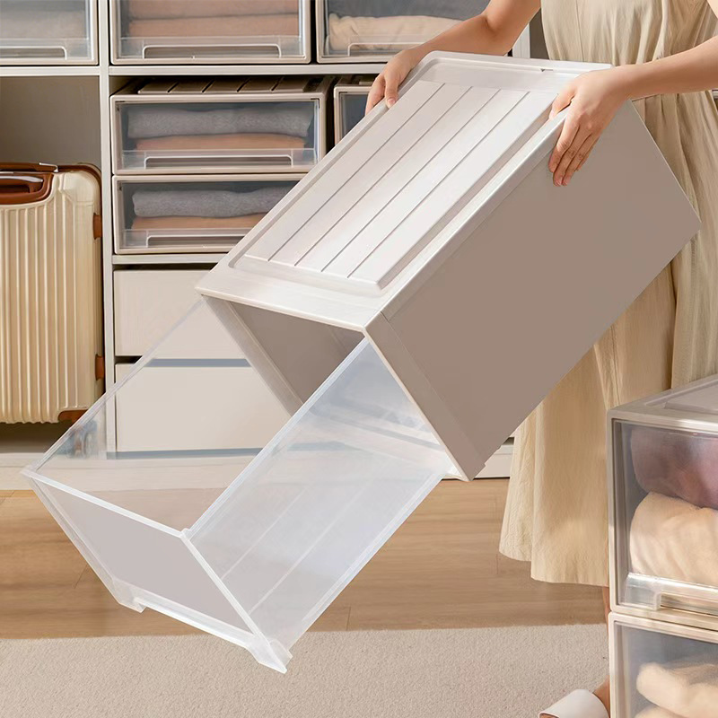 Storage Box Clothes Storage Box Drawer Type Storage Cabinet Wardrobe Household Large Capacity Transparent Plastic Storage Box