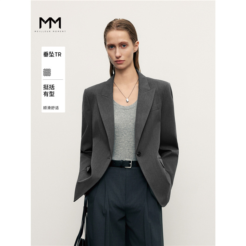 M*檬职场干练质感静奢风西装外套商场同款25秋新品5G8211591|undefined