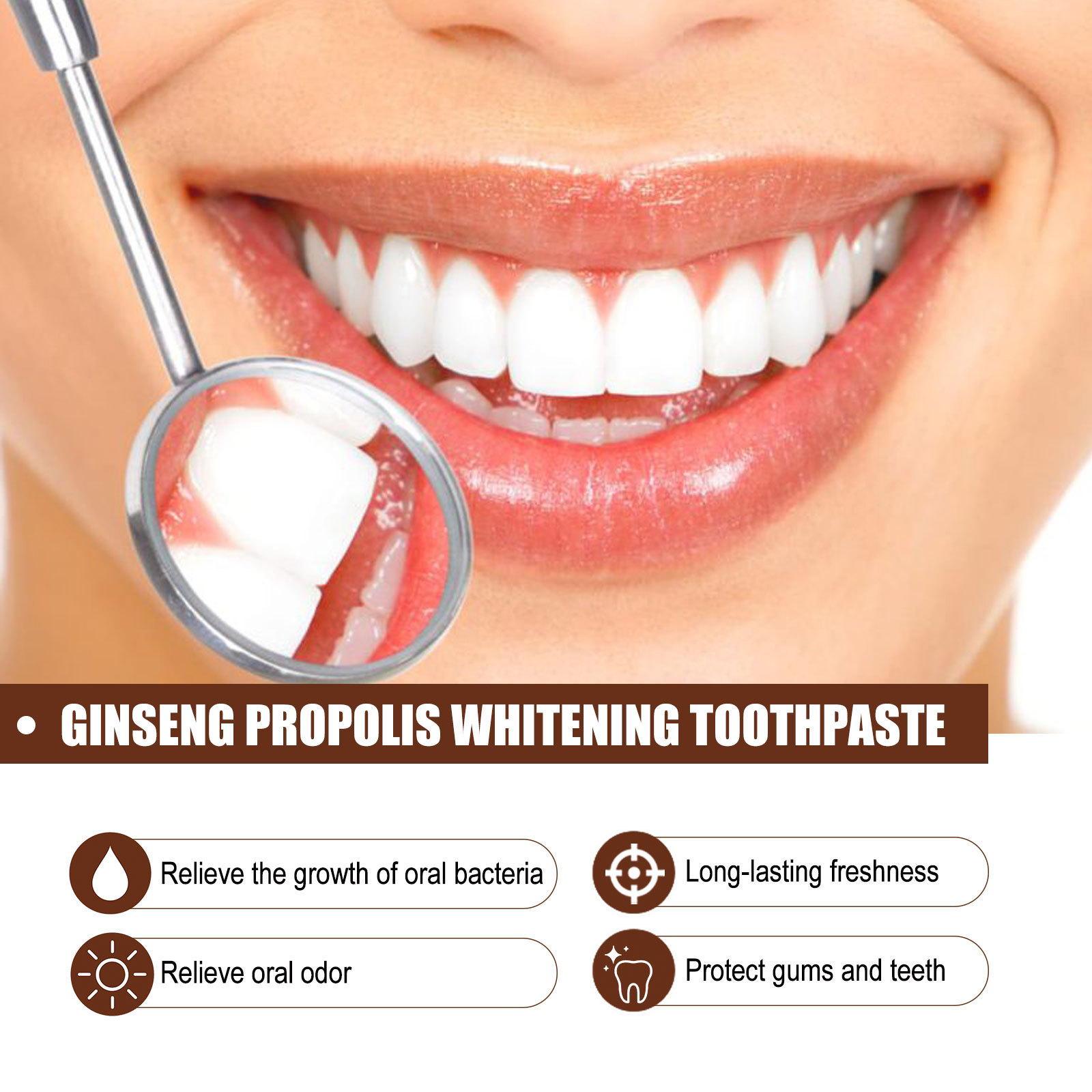 Ginseng Propolis Cleaning Tooth Stains, Oral Odors, Teeth and Gingival Care Whitening Toothpaste 2024_voghion.com