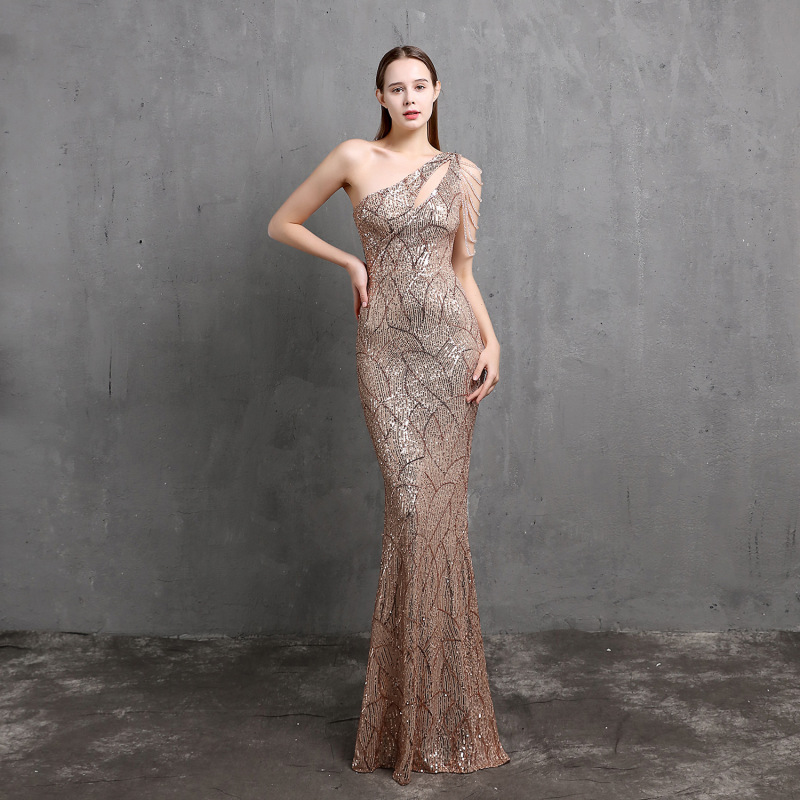 18519 # Dress Female Fairy Dreamy Socialite Party Party Evening Dress Sexy Long Slim Toast Dress Bride 18519 # Dress Female Fairy Dreamy Socialite Party Party Evening Dress Sexy Long Slim Toast Dress Bride