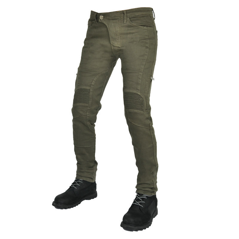 Cruz-Frontera al por mayor motocicleta pantalones vaqueros de los hombres y las mujeres retro SLIM-Fit anti-caída pantalones estiramiento cross-country pantalones de la motocicleta