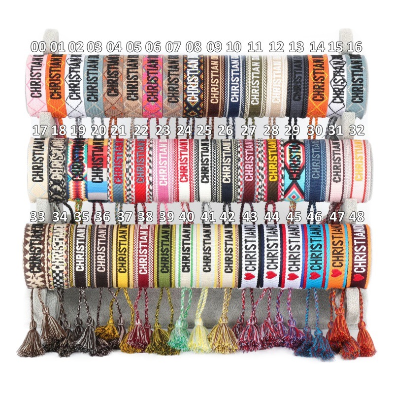 English D Bohemian Ethnic Style Bracelet Letter Braided Bracelet Internet Celebrity Street Style Same Style Hand-Embroidered Chain