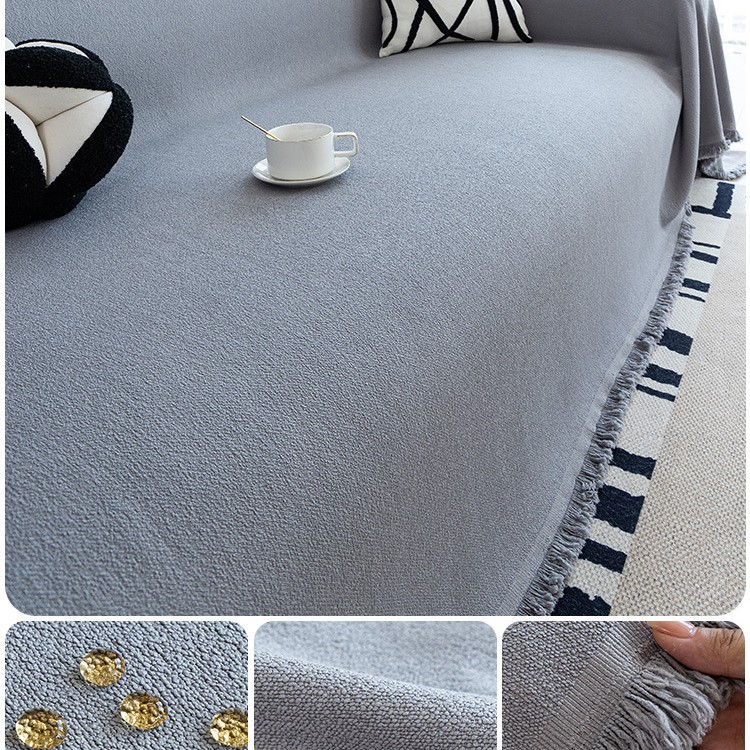 Vintage estilo francés peluche sofá toalla de tela cubierta completa cubierta cuatro estaciones universal cubierta impermeable a prueba de contaminación cojín cubierta