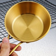 韩式不锈钢米酒碗拉丝带把料理钛金色手柄碗调料碗蘸碟餐源头工厂