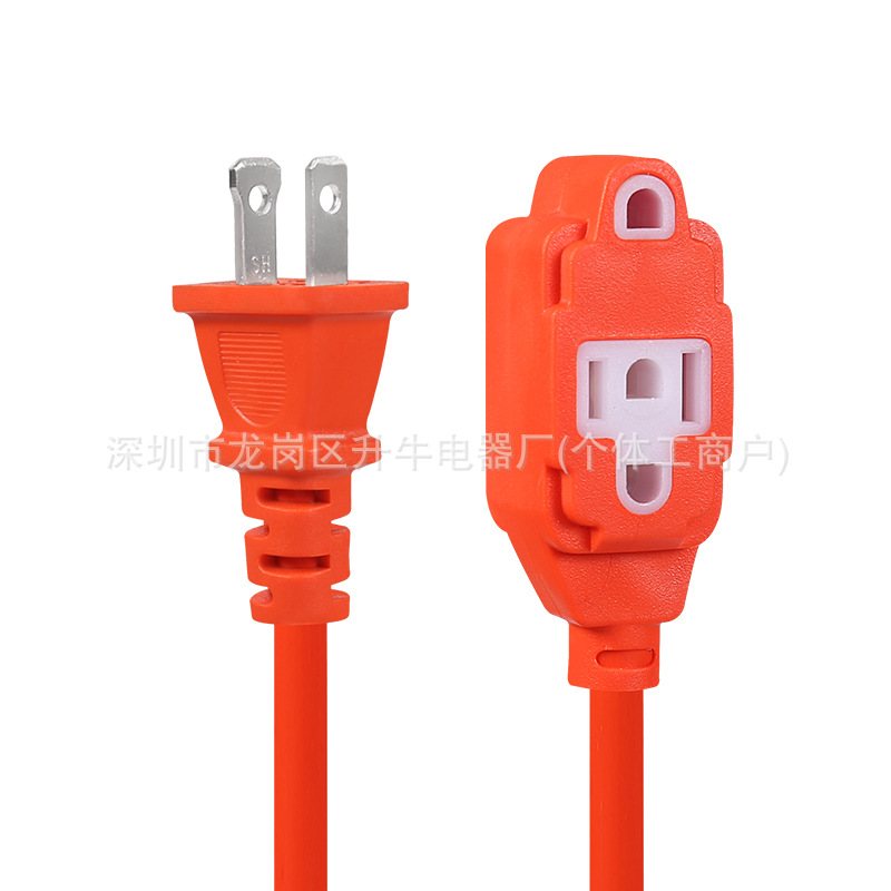 Amazon mismo cable de extensión para el hogar para interiores, enchufe americano polar de dos núcleos, cable de extensión polar estándar estadounidense, nueve orificios