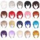 Cos universal anti-warped wig short hair 30cm black cosplay smoke pink student fake hair manufacturers wholesale cross-border