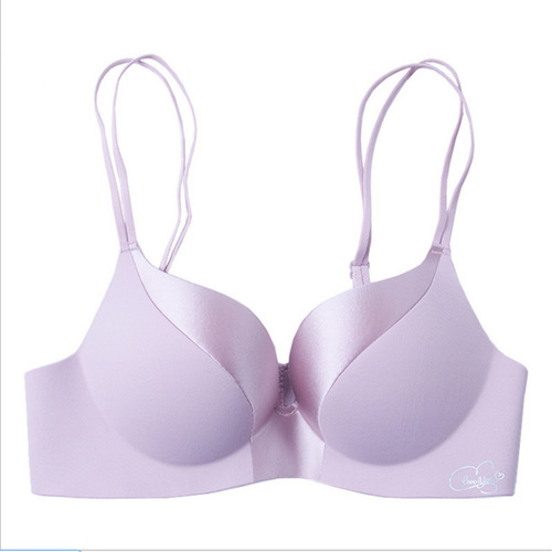 Peter Pan One-piece Seamless Bra Flat Small Breast Gathering Magic Adjustable Wireless Sexy Glossy Underwear for Women