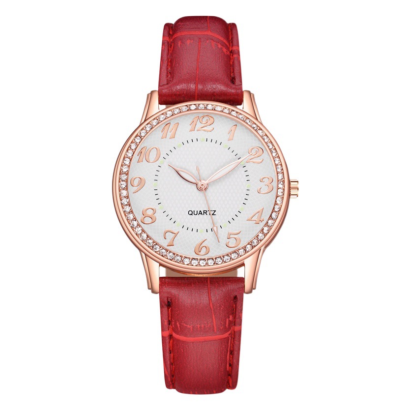 Reloj de aguja luminoso incrustado en diamantes Correa transfronteriza para mujer Reloj de cuarzo Fabricante de relojes de entrega al por mayor Relojes