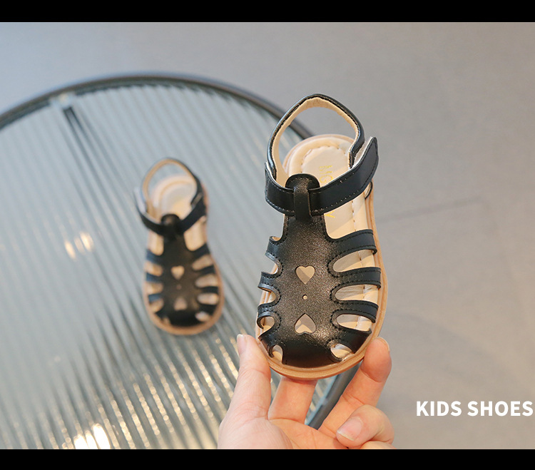 Sandali casual coreani, scarpe da principessa per bambina nuove estive con suola morbida in velcro, scarpe per bambini_voghion.com