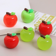 立体夜光卡通苹果手工diy自制饰品配件奶油胶树脂小配件材料批发