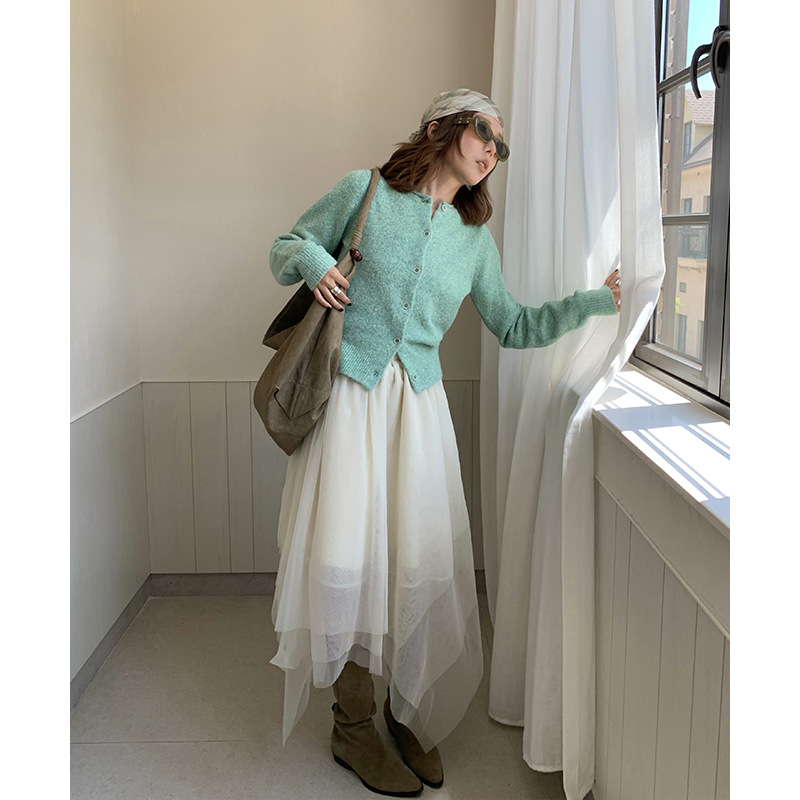 UNITY MODE 气质不规则层次感网纱蓬蓬裙女秋冬高级感半裙251260