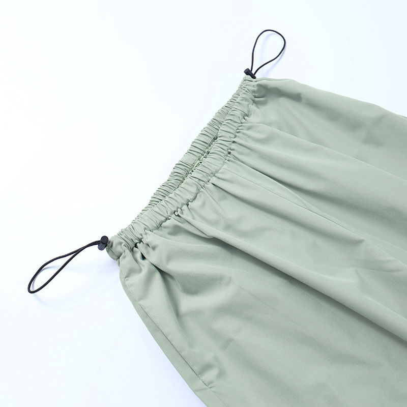 Drawstring Waist Casual Straight Pants Street Trends Women Simple Loose Cargo Pants in Pants