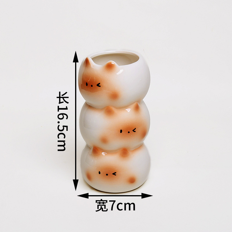 Florero triple/blanco