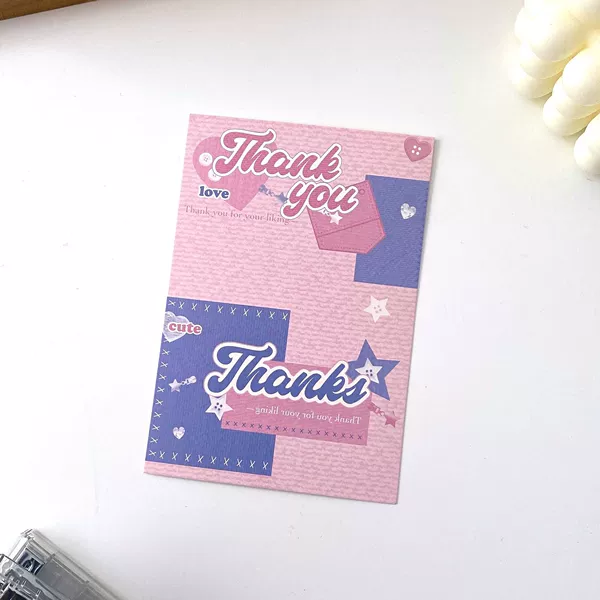 Cowboy THANKS (card back)