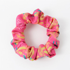 Seasonal New Floral Large Bow Headband for Kids, Tailored Ponytail Bun Headband, Fabric High-Elasticity Resilient Rubber Band