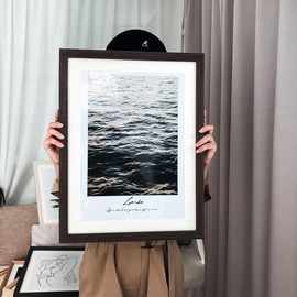 实木简约北欧ins风画框写真广告海报框钉制挂墙a4a34k素描
