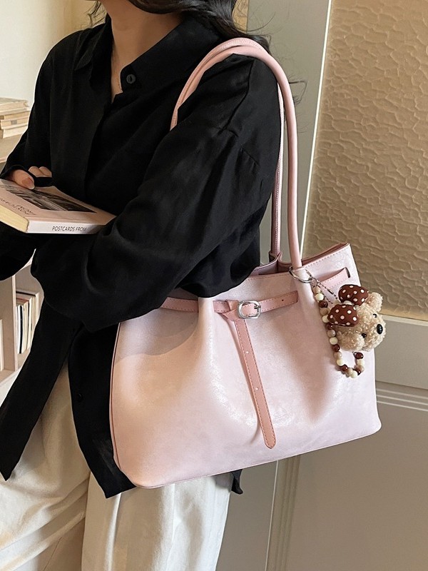Nueva bolsa de hombro coreana para mujeres 2026 simple moda bolso de brazo para viajar al trabajo bolso de gran capacidad