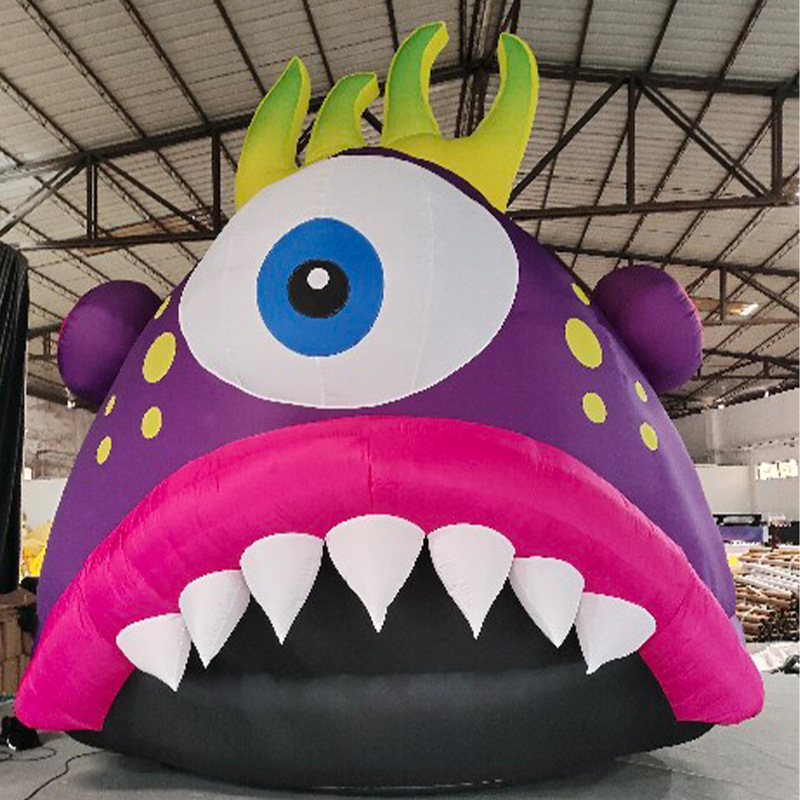 充气小怪兽卡通气模美陈ip公仔商场户外大型龙年吉祥物人偶充气式