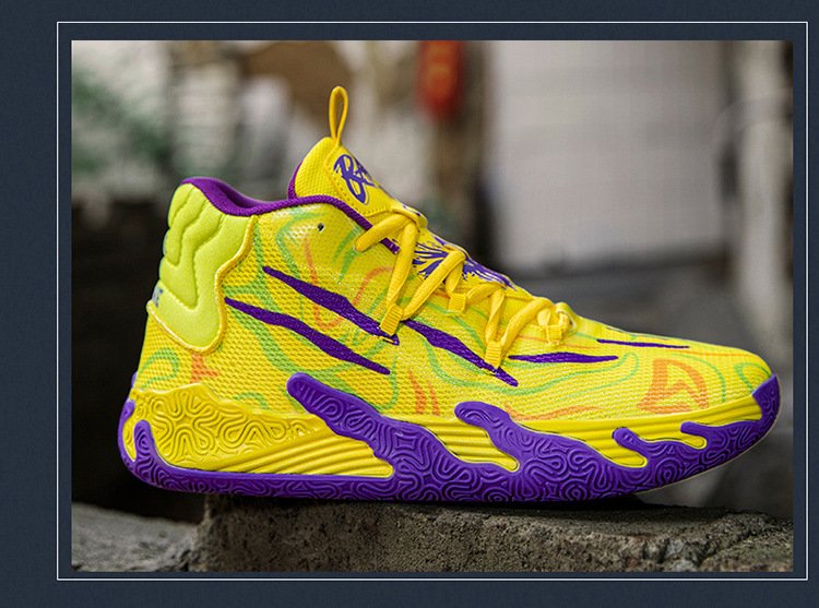 Three-ball Three-generation Bauer Basketball Shoes for Men and Women Anti-slip and Wear-resistant High-top Concrete Combat Cushioning Sports Shoes_voghion.com