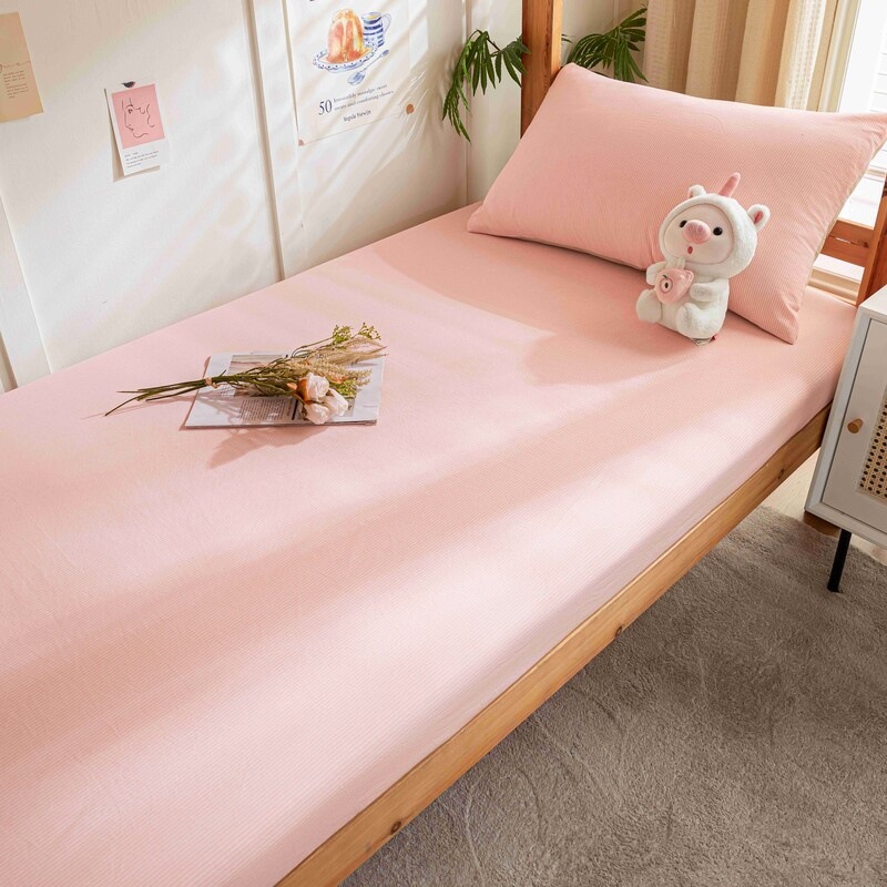 Sábanas de algodón para dormitorios de estudiantes universitarios, una sola pieza de edredón de algodón de 1,2 metros, juego de tres piezas de funda de almohada para dormitorio de secundaria individual