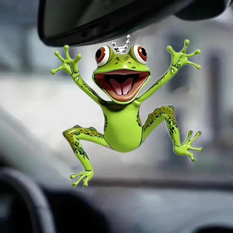 2D acrílico pequeño rana colgante de automóvil plano transfronterizo automóvil espejo retrovisor interior decoración nuevo colgante de vacaciones
