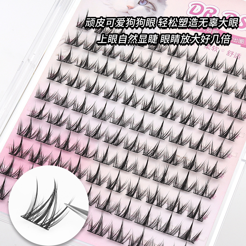 Canine pestañas ojos de perro perezoso trilogía flores de sol largos injerto de pestañas falsas pestañas falsas pestañas de gran capacidad