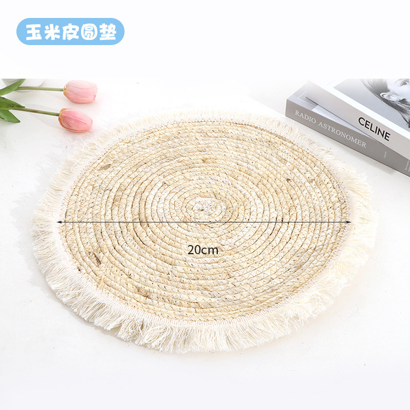 옥수수 껍질 원형 패드 20cm