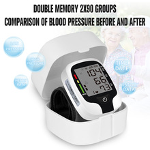 便捷手腕式电子血压计英文家用全自动腕式血压测量仪外贸出口