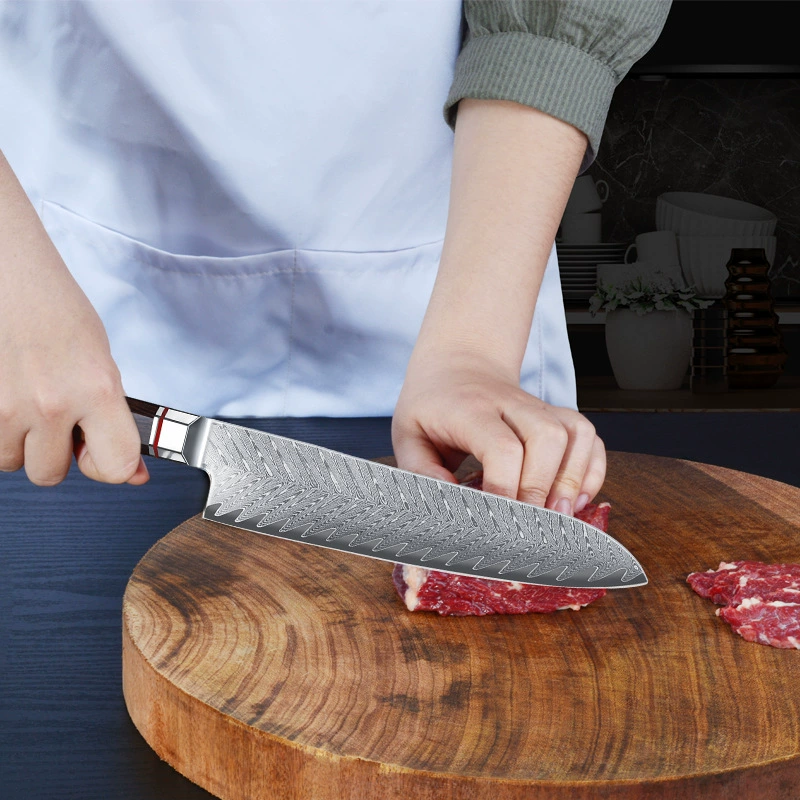 Набор кухонных ножей из дамасской стали для кухни, с ручками серии, лезвия кости, набор ножей для резки костей